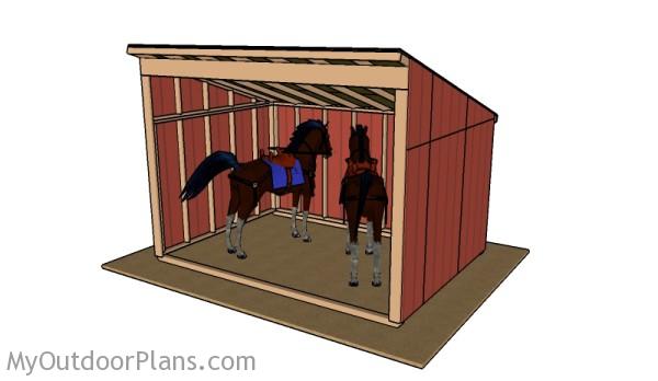 10x14 Horse shelter plans