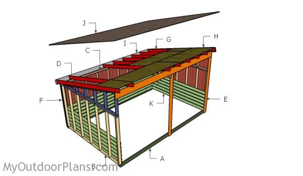 12x18 Run In Shed Roof Plans MyOutdoorPlans Free Woodworking Plans 