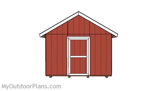 12x12 shed - Front face