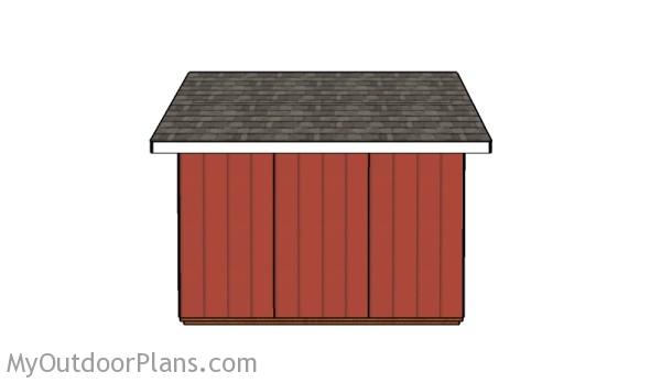 12x12 shed - Side view