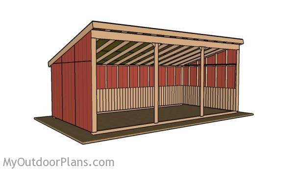 12x24 Cattle Shed Plans 600x348