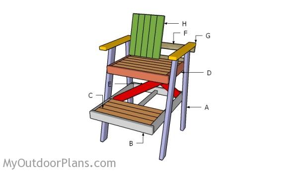 Building a lifeguard chair