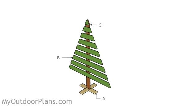 Building a wood christmas tree
