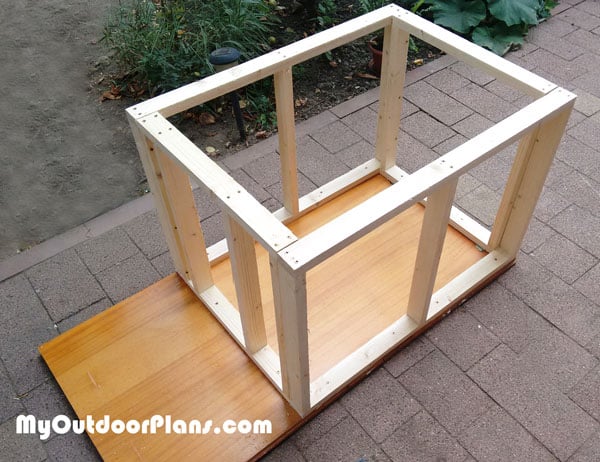 Dog house frame