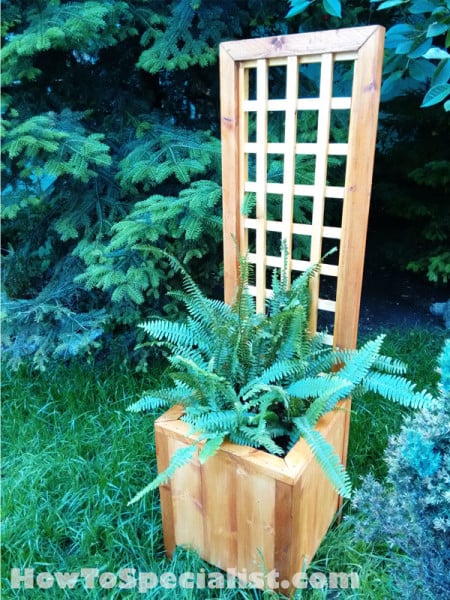 DIY Planter with Trellis | MyOutdoorPlans | Free ...
