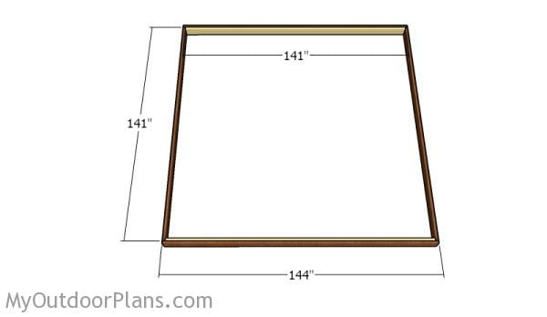 Shed floor frame