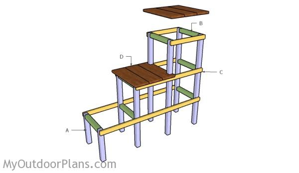 Building a tiered plant stand
