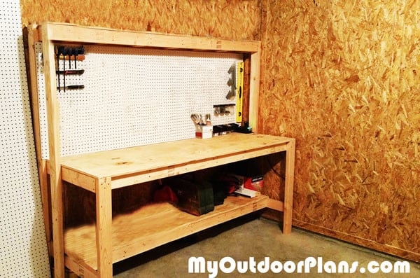 DIY Workbench with Peg Board | MyOutdoorPlans | Free ...