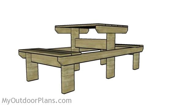 Picnic table for two persons plans