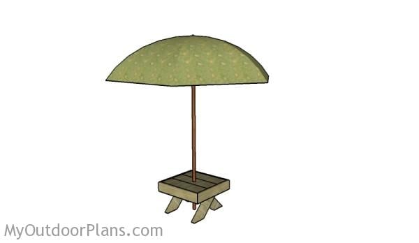 Small Table Umbrella Stand Plans