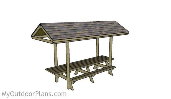 12 foot picnic table with roof plans