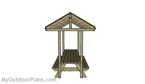 Building a picnic table with roof