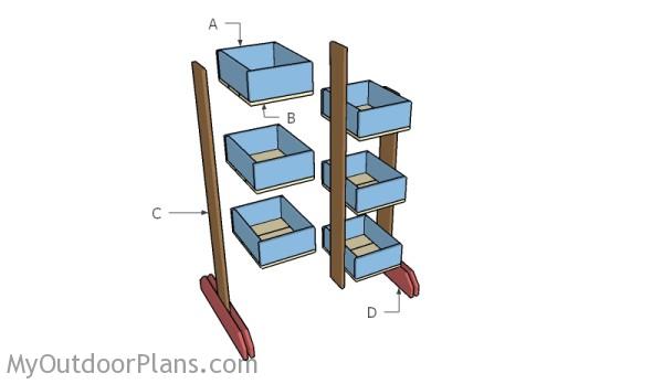 Building wood vertical planters