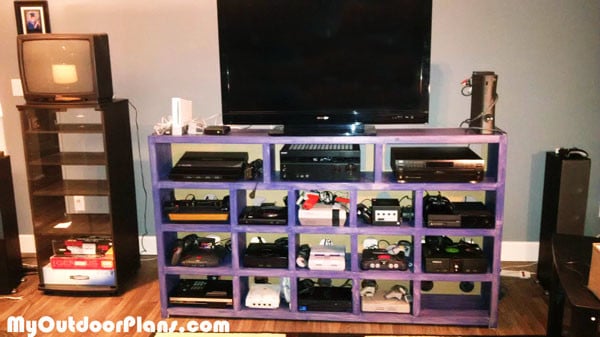 DIY Video Game Console Storage MyOutdoorPlans Free 