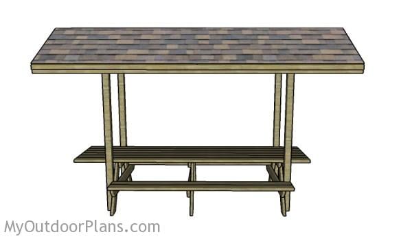 Picnic table with roof plans