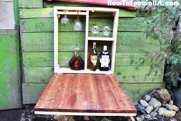 DIY Outdoor Wall Mounted Bar | MyOutdoorPlans | Free ...