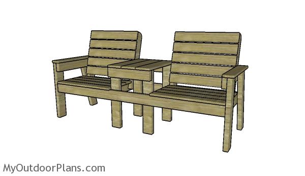 Large Double chair bench plans