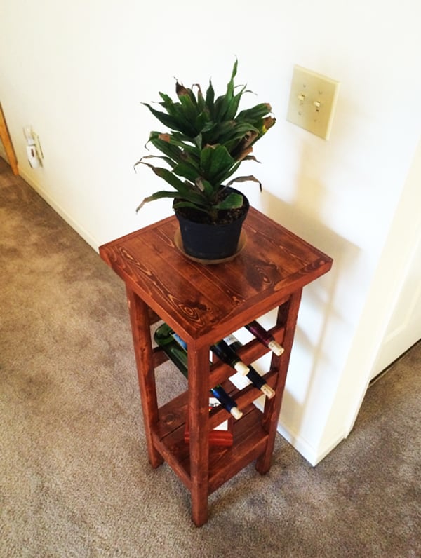 Building-a-plant-stand-with-wine-rack