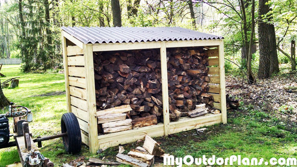 DIY Firewood Storage Shed | MyOutdoorPlans | Free 
