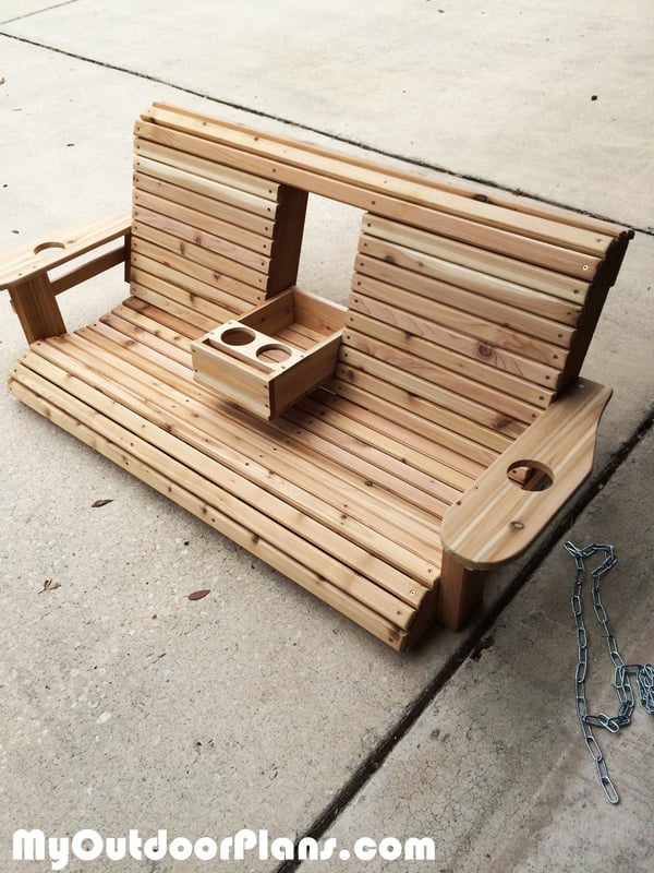 DIY Wood Porch Swing | MyOutdoorPlans | Free Woodworking ...