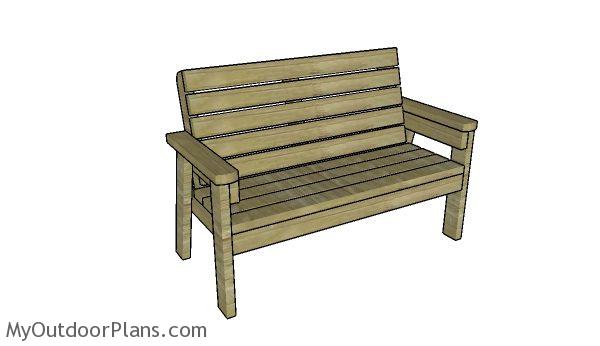 2x4 Garden Bench Plans | MyOutdoorPlans | Free Woodworking 