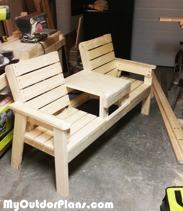 Building-a-wood-double-chair-bench