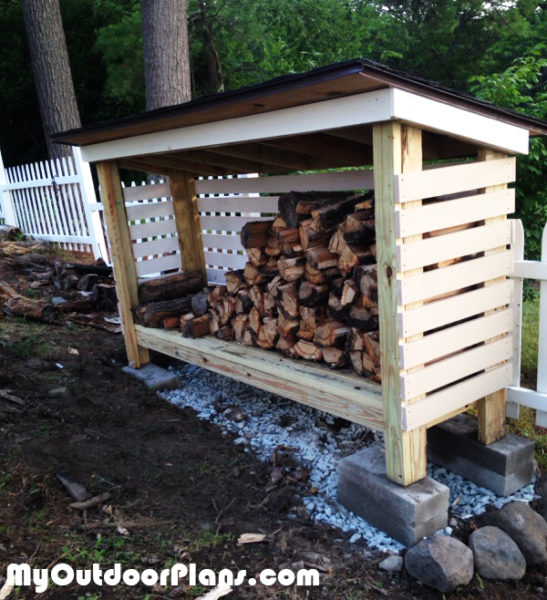 DIY Backyard Firewood Shed | MyOutdoorPlans | Free 