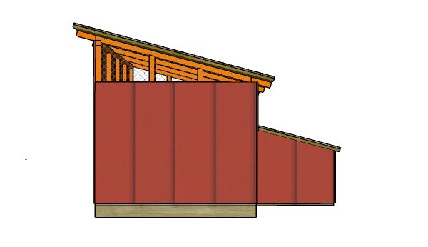Duck house plans - Side view