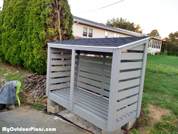 DIY 1 Cord Firewood Shed MyOutdoorPlans