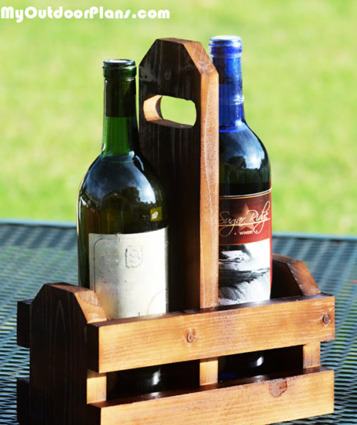 DIY Double Wine Caddy | MyOutdoorPlans | Free Woodworking 