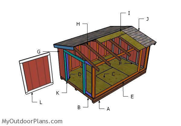 8x12 Short Shed Roof Plans | MyOutdoorPlans | Free 