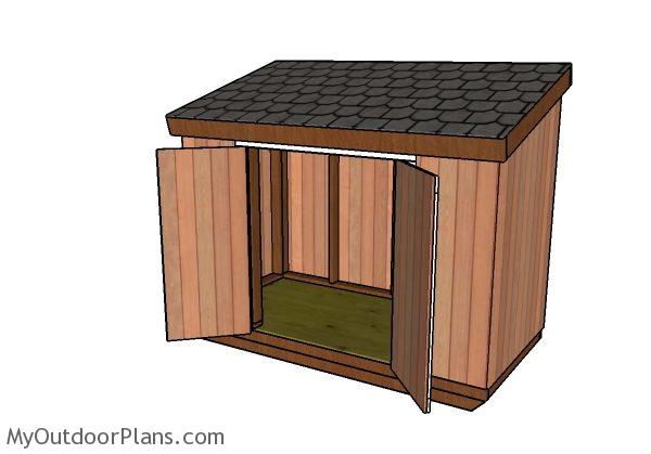 4x8 Short Shed with Lean to Roof Plans | MyOutdoorPlans 