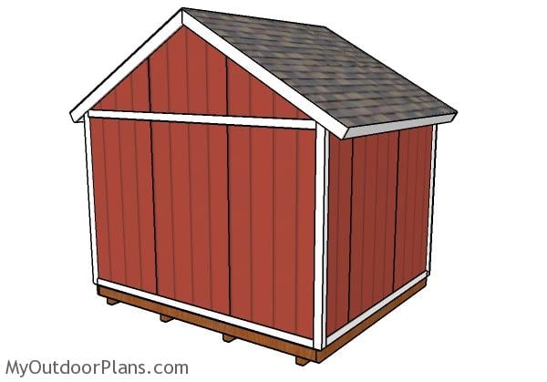 12x10 Shed Plans - Back view