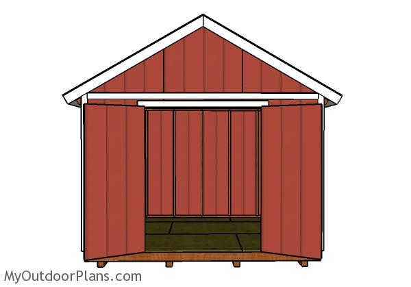 12x10 Shed Plans - Front view