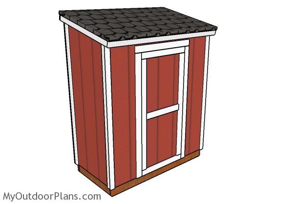 3x6 Lean to Shed Plans | MyOutdoorPlans | Free Woodworking 