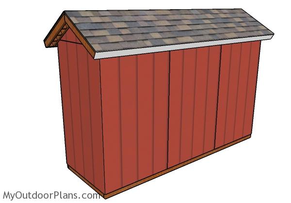 4x12 shed plans - Back view