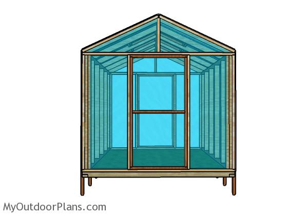8x10 Greenhouse - Front view