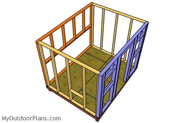 Assembling the chicken coop frame