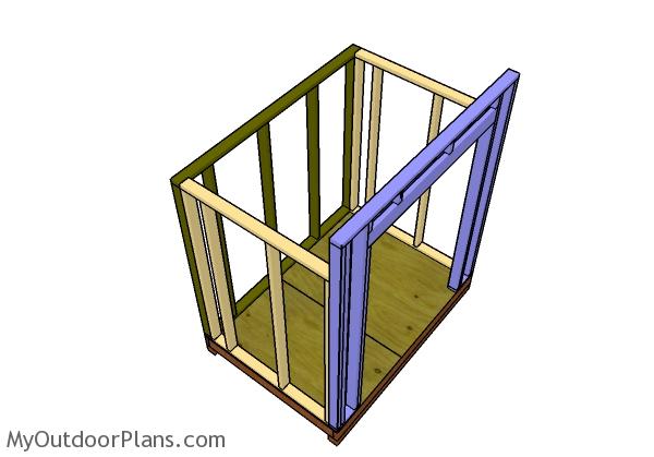 Assembling the shed frame