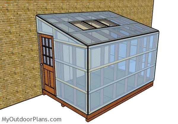 Attached greenhouse plans