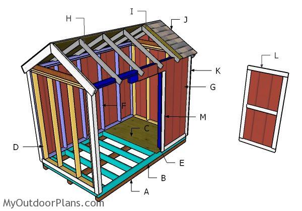 6x10 Gable Shed Roof Plans | MyOutdoorPlans | Free 
