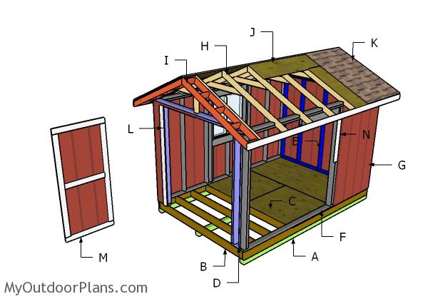 8x12 Shed Roof Plans | MyOutdoorPlans | Free Woodworking ...