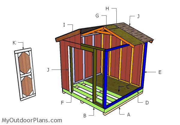 8x8 Small Garden Shed Plans | MyOutdoorPlans | Free Woodworking Plans 