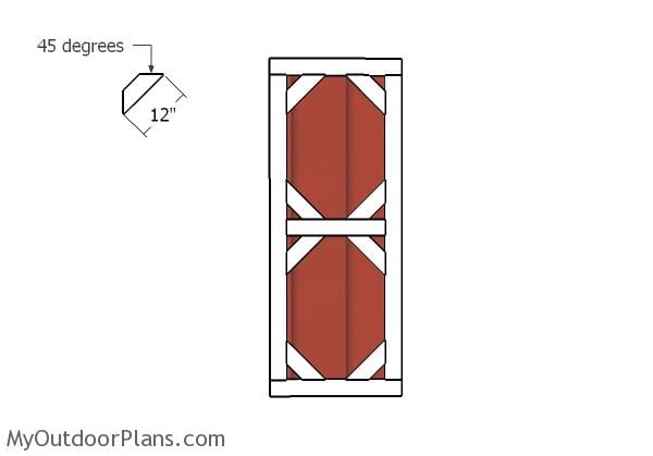 Fitting the door diagonal trims