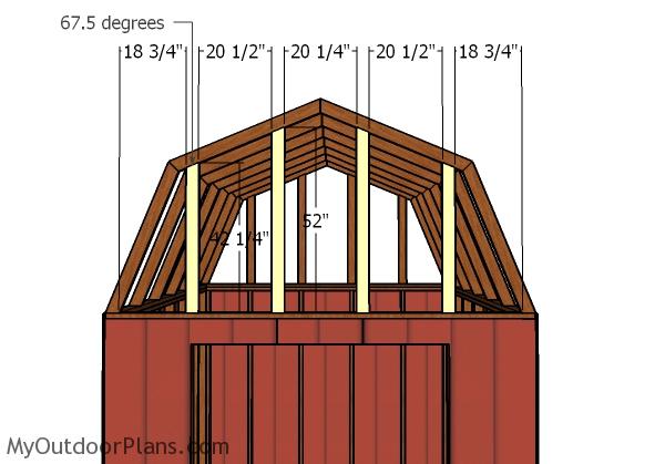 Fitting the gambrel end supports