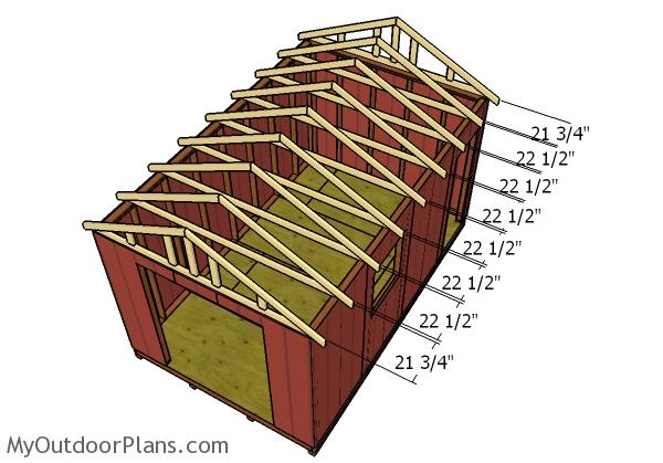 10x16 Gable Shed Roof Plans | MyOutdoorPlans | Free 