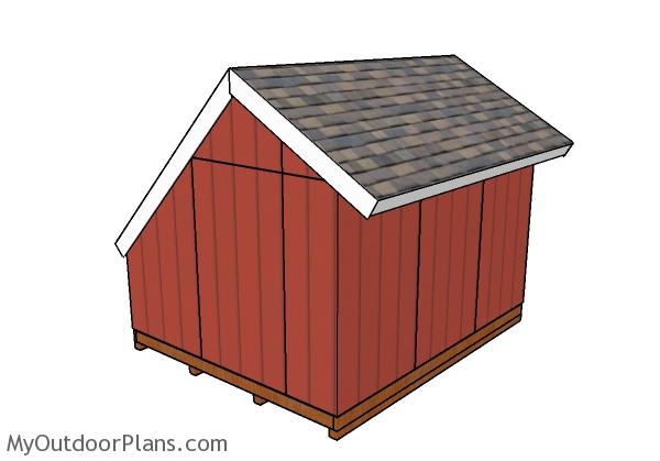 Greenhouse Shed Plans - Back view