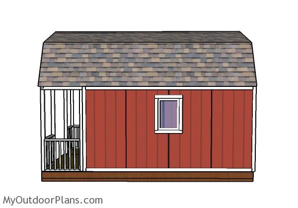 Small Cabin Plans - Side view