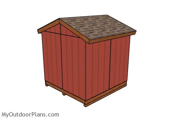 Small Garden Shed Plans - Back View