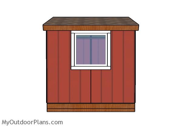 Small Garden Shed Plans - Side view